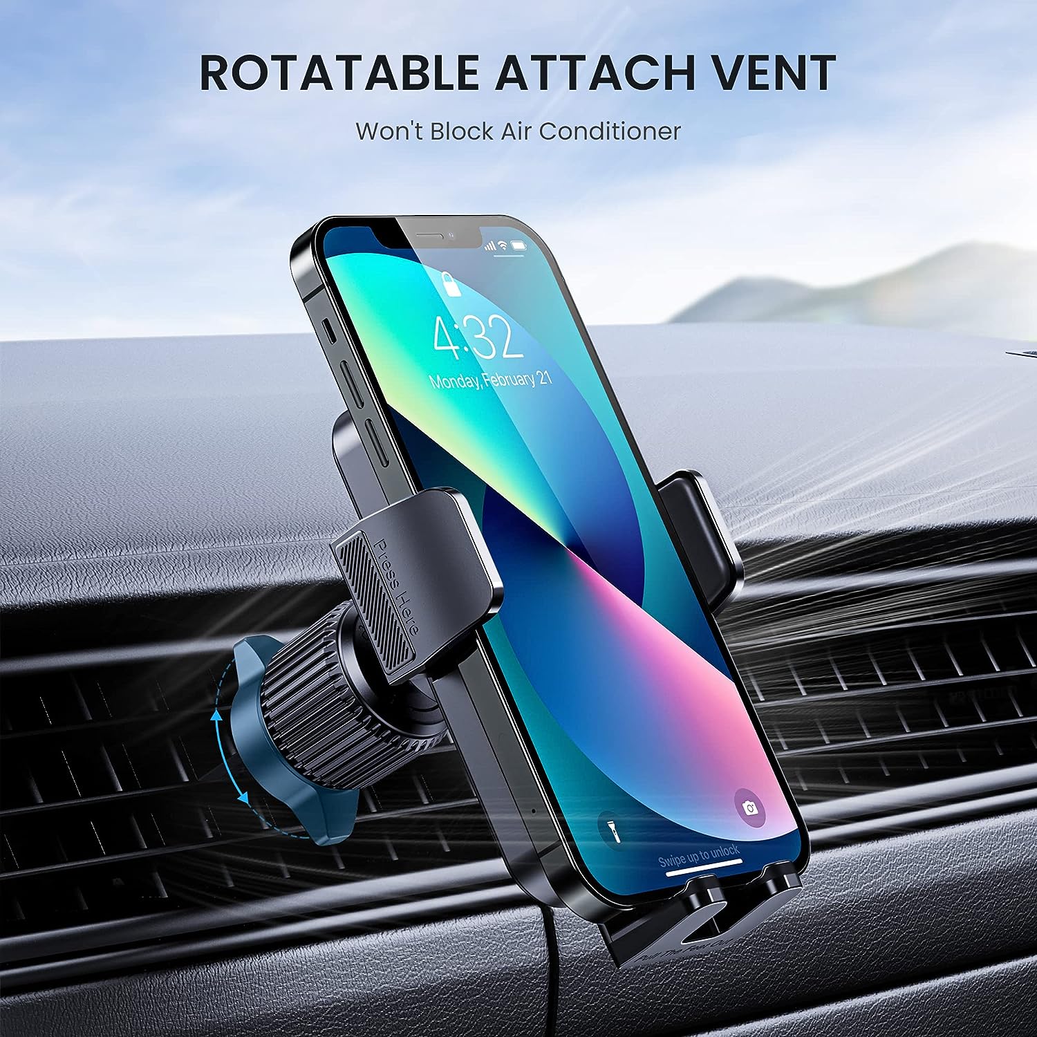 CINDRO Car Vent Phone Mount for Car - Image 2