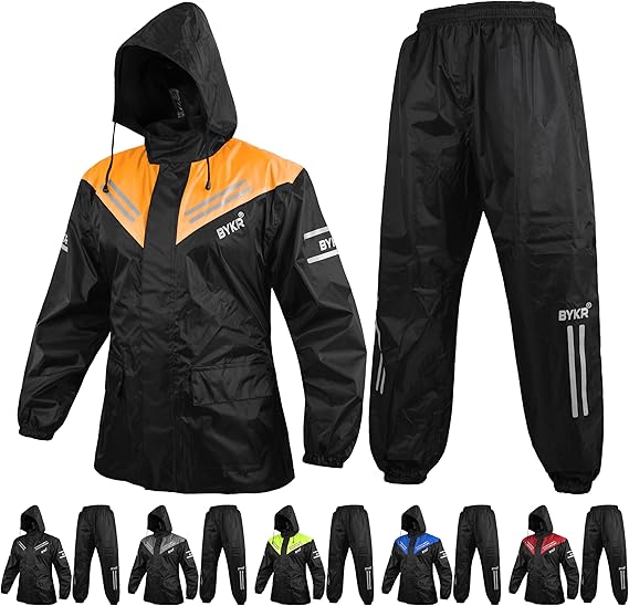 BYKR Waterproof Outdoors Motorcycle Rain Suits for Men & Women